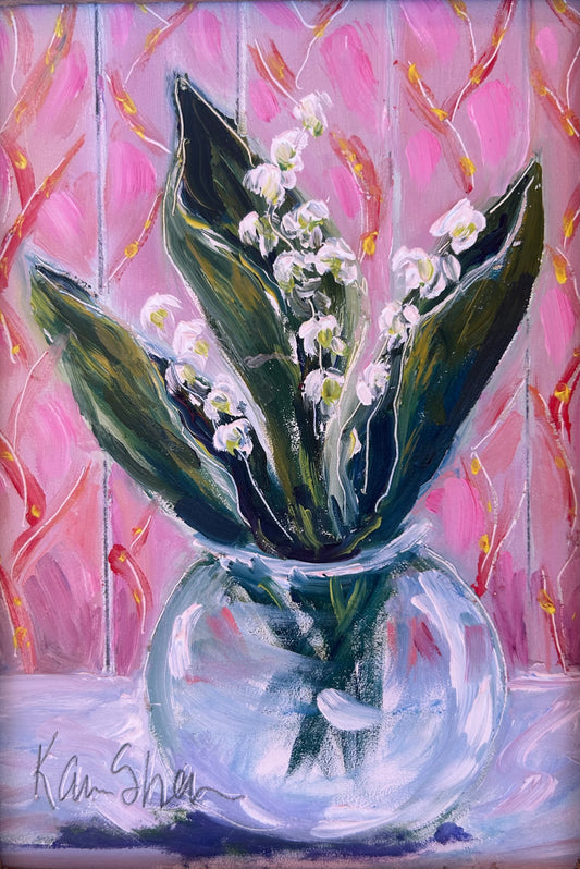 Lily of the Valley in a Glass Vase
