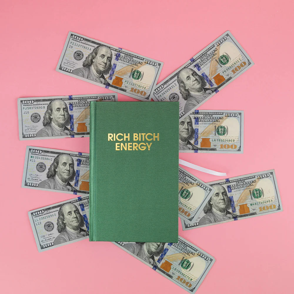 Rich Bitch Energy | Hardcover Daily Journal | Hystar Emerald
