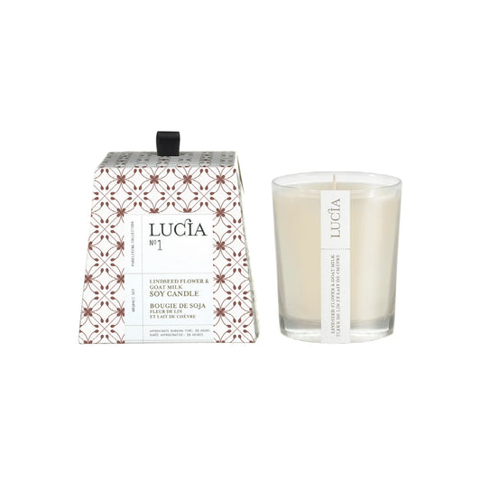 LUCIA N°1 Linseed Flower & Goat Milk Soy Candle | 50 Hours