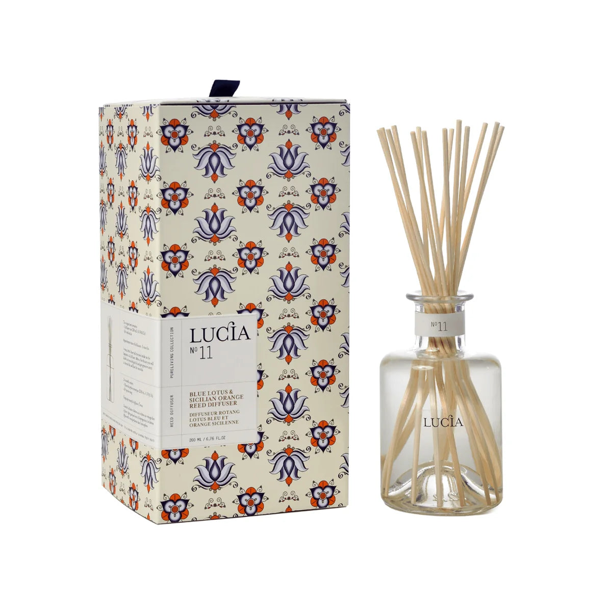 LUCIA N°11 Blue Lotus & Sicilian Orange Reed Diffuser