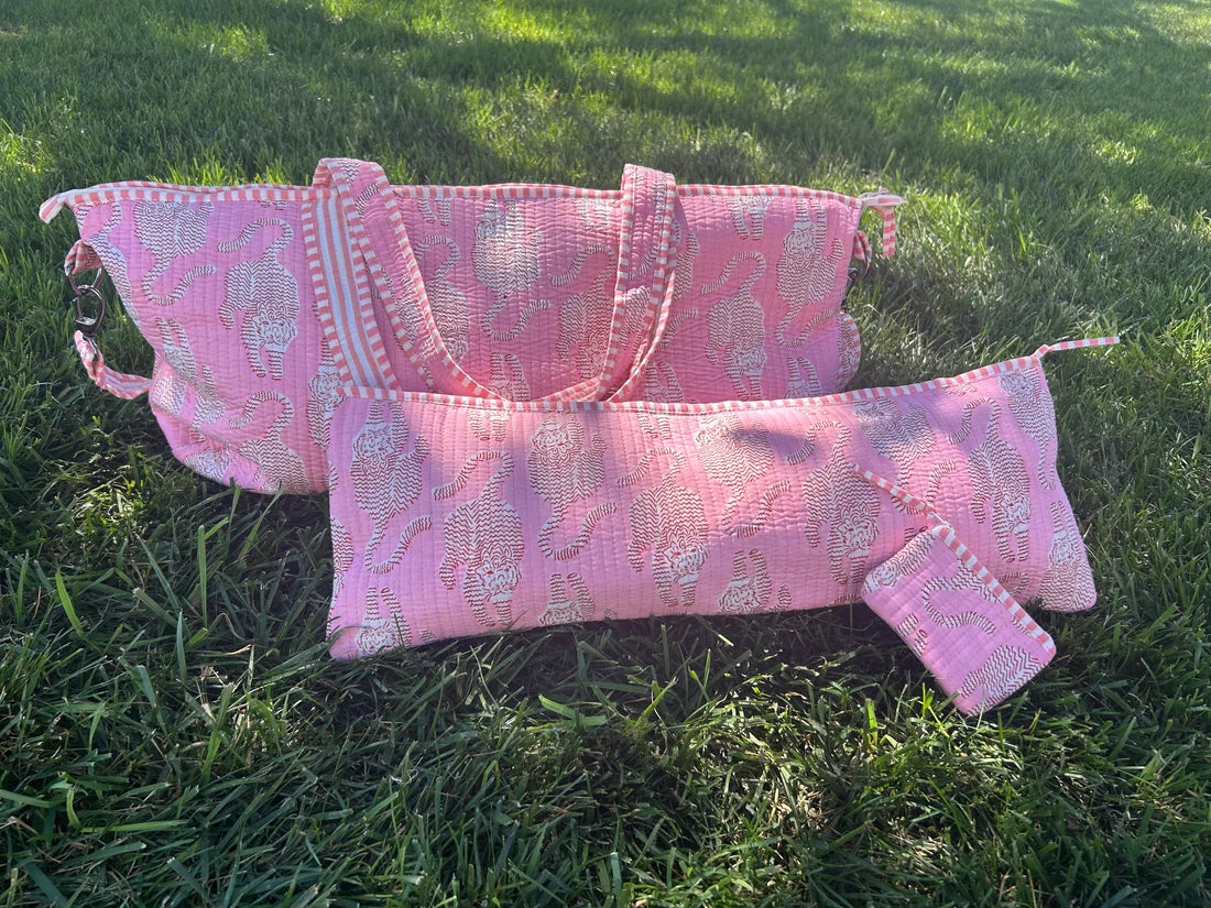Mahjong Storage Bag Set Pink