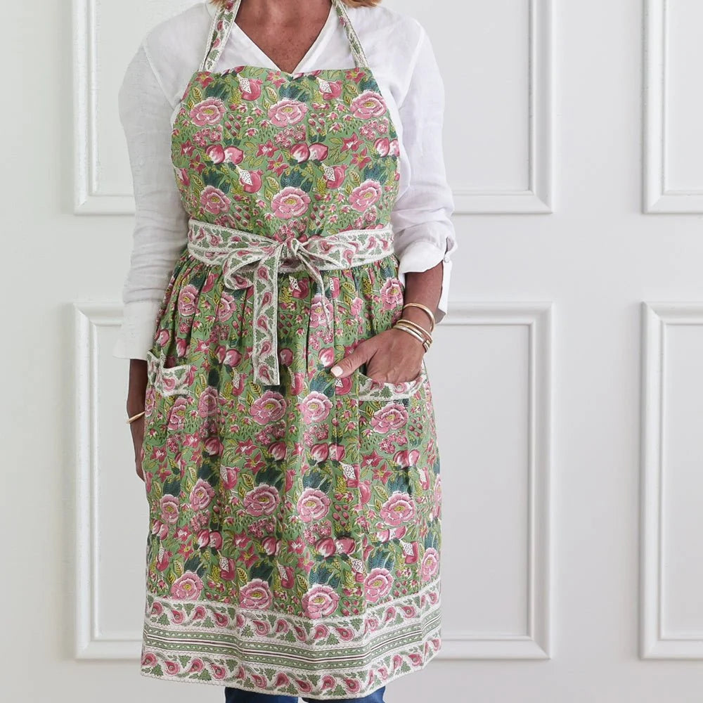 Pomegranate Garden Wine & Rose Apron