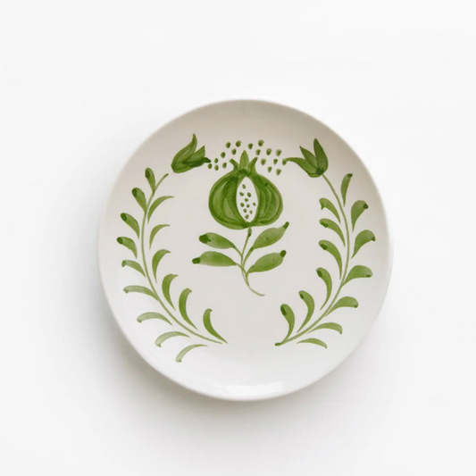 Green Appetizer Plate, Set of 4