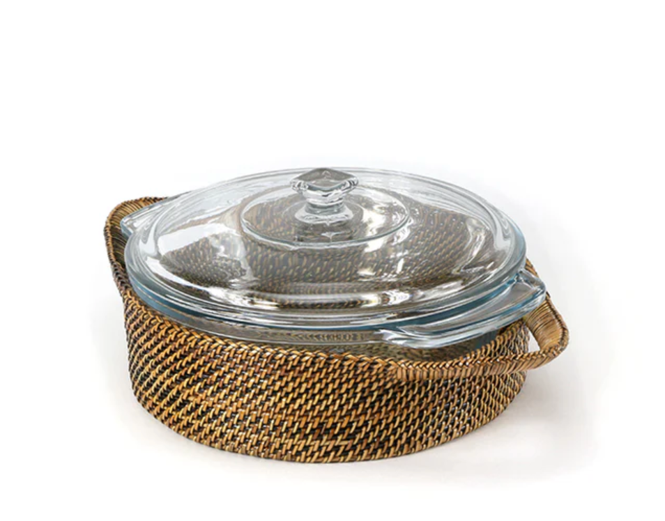 Round Basket with Anchor Casserole Dish