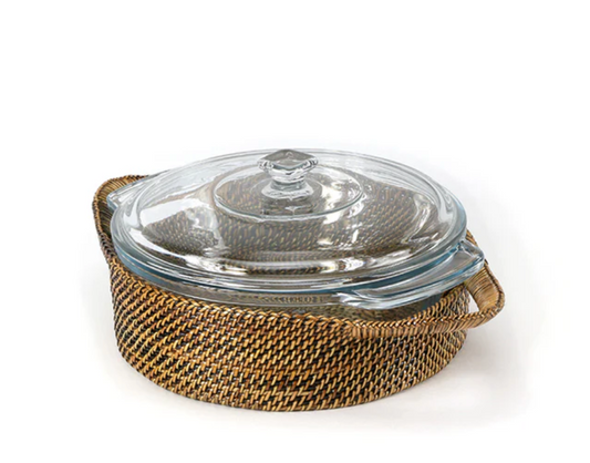 Round Basket with Anchor Casserole Dish
