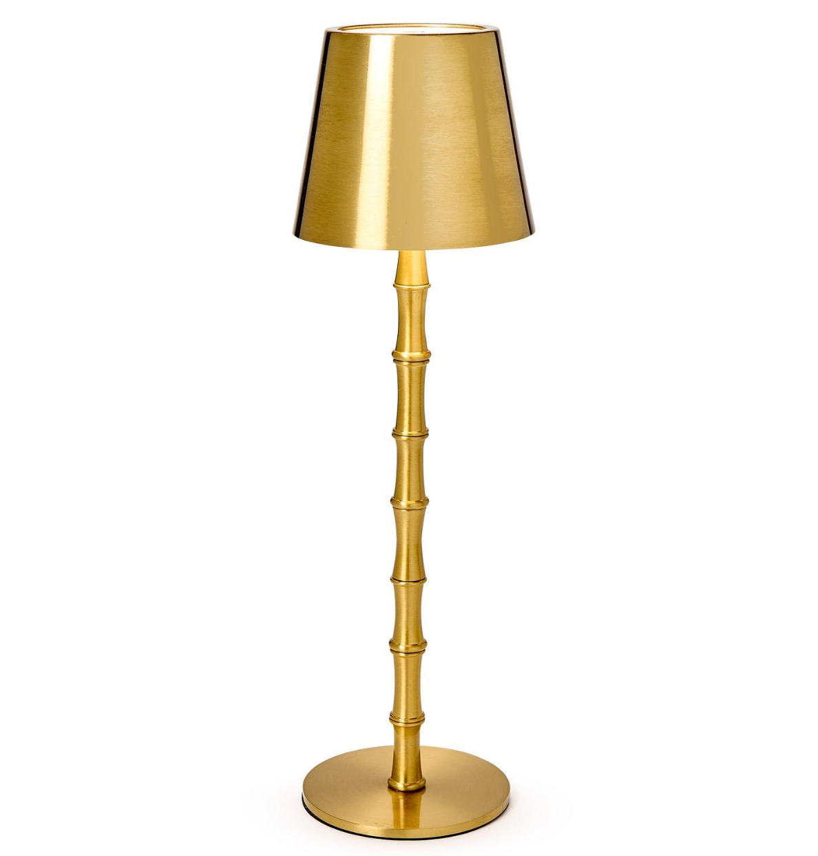 LED Portable Cordless Gold Bamboo Lamp