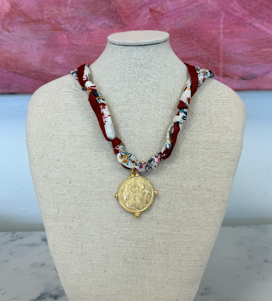 Great alexander scarf necklace (floral print)