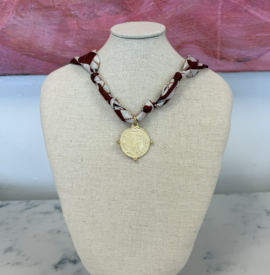 Great alexander scarf necklace (diamond print)