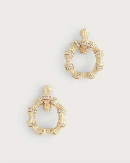 Bamboo Double Hoop Earrings