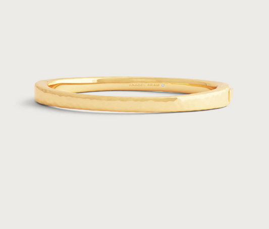 Farrier Medium Hinged Bangle, Gold