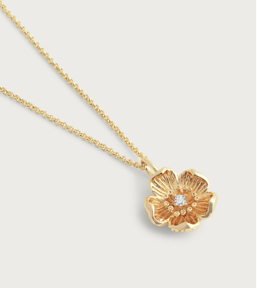 Wildflowers Gold Pendant Necklace