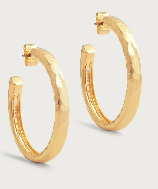 Farrier Medium Hoops, Gold