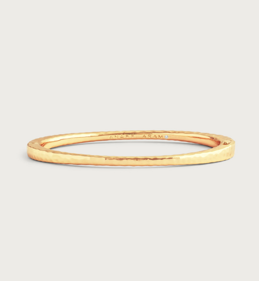 Farrier Thin Hinged Bangle, Gold