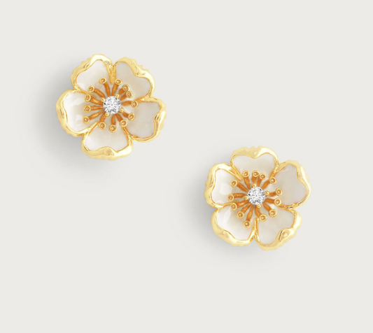 Wildflowers Enamel Stud Earrings