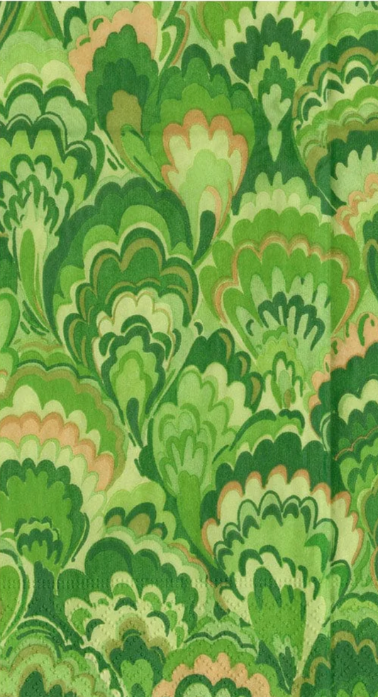 Marbled Ceramica Green Paper Guest Towel