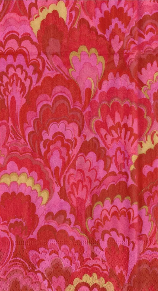 Marbled Ceramica Red Paper Guest Towel