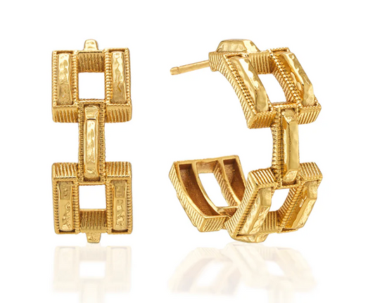 Pathway Hoop Earrings - Gold