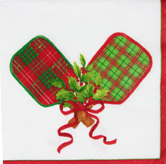 Christmas Pickleball Cocktail Napkins