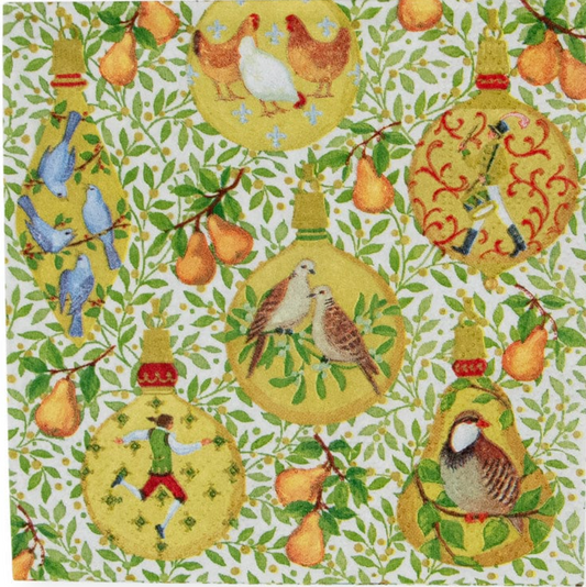 In a Pear Tree Cocktail Napkins