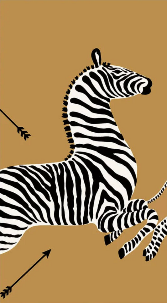 Zebras Gold Guest/Dinner Napkins