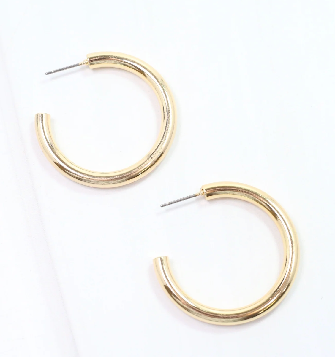Shiny Gold Hoop Earring