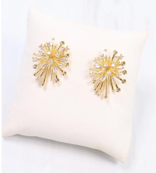 Starburst Crystal Stud Earrings