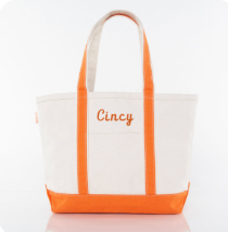Classic Boat Tote, Cincy- Orange