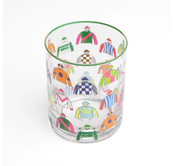 Jockey Silk Low Ball Glass