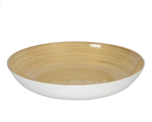 Bamboo Fruit Bowl, White