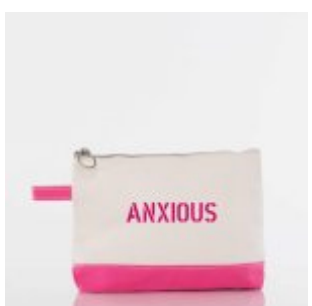 Canvas Pouch Pink, anxious