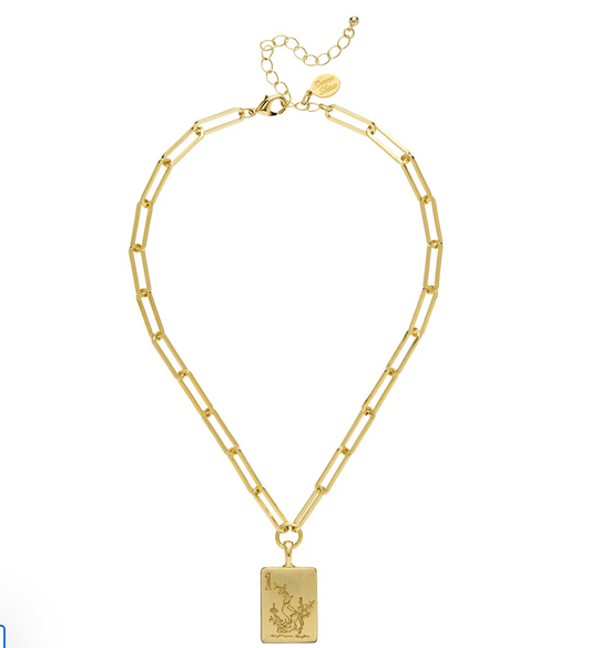 Bird Bam Large Paperclip Mahjong Pendant Necklace