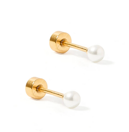 Payton Pearl 3mm Screwback Stud Earrings