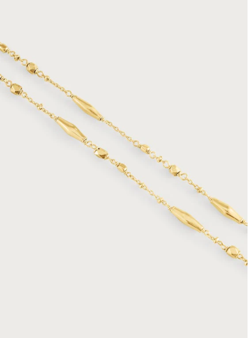 Milos Multi Beaded Necklace, Gold