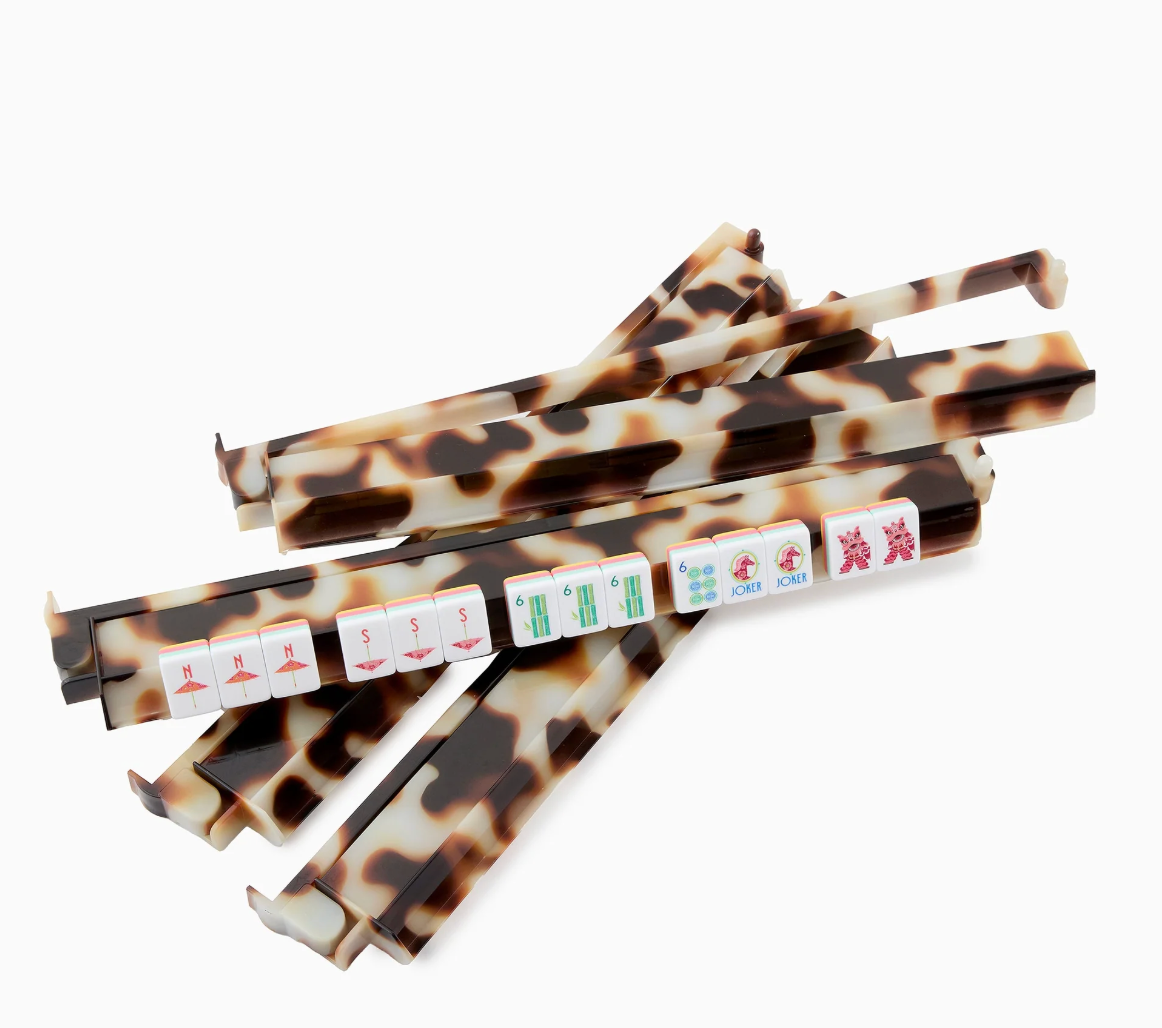 Blond Tortoise Acrylic Rack and Pusher Set