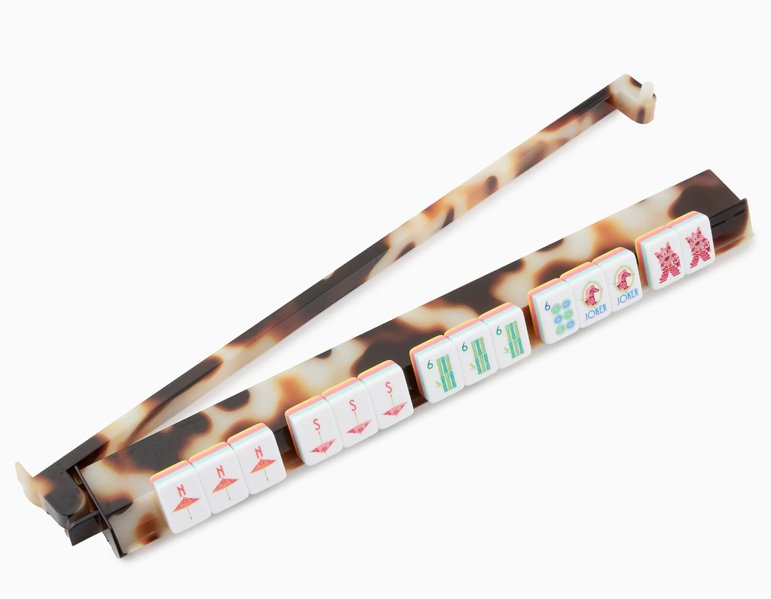 Blond Tortoise Acrylic Rack and Pusher Set