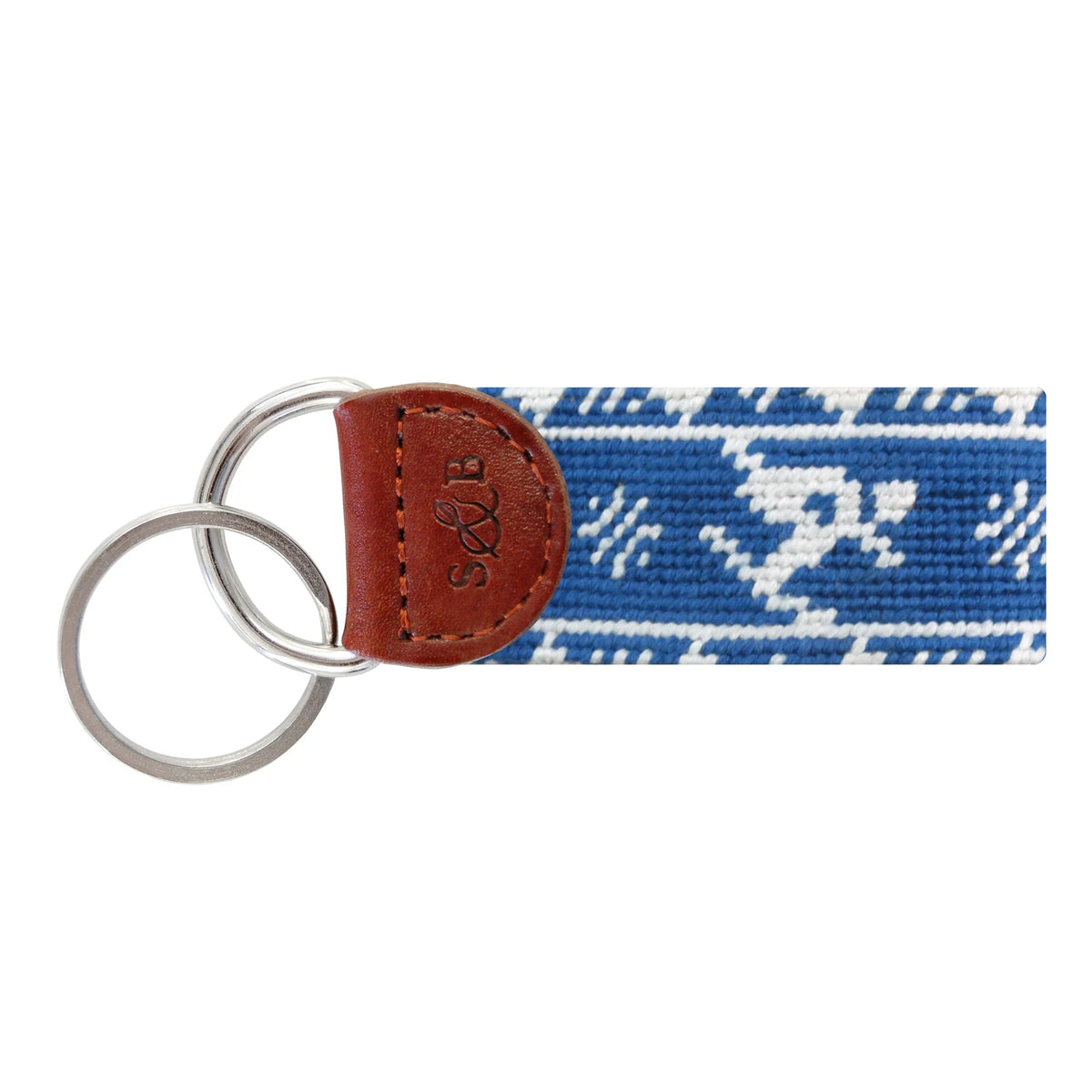 Skier Fairisle Key Fob (Blueberry)
