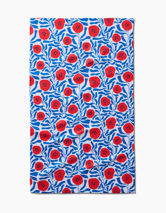Dancing Poppies Tea Towel