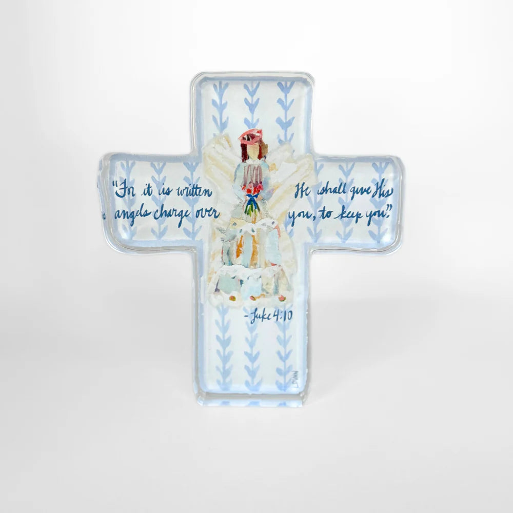Angels to Watch Over Us Acrylic Cross
