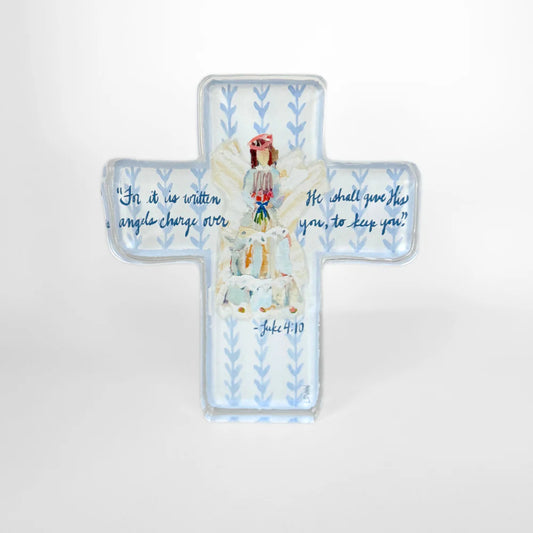 Angels to Watch Over Us Acrylic Cross