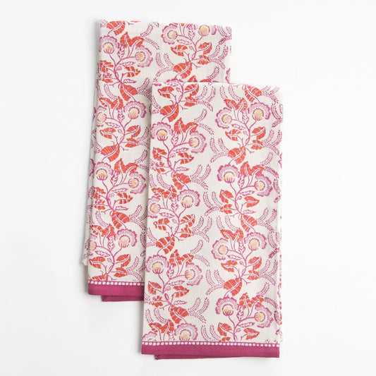 Gardenia Vine Berry Tea Towels