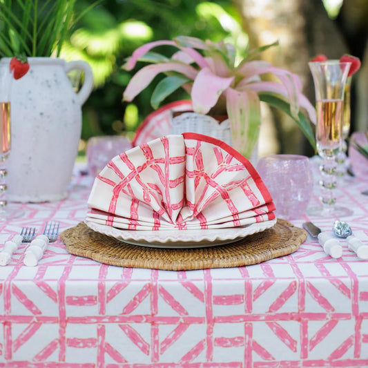 Rose Bamboo Napkin: Set of 4