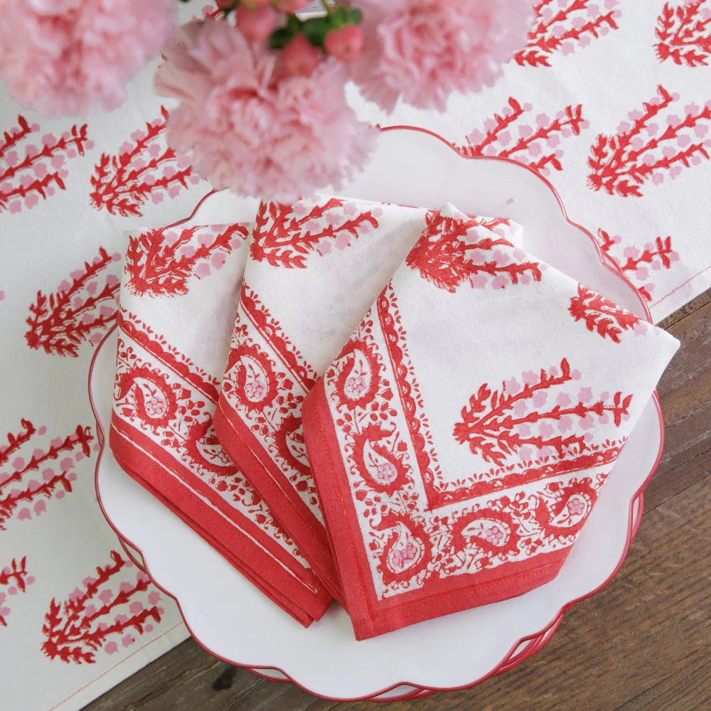 Sagar Red & Pink Placemat | Set of 4