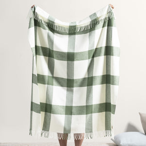 Wellington Plaid Throw - Olive