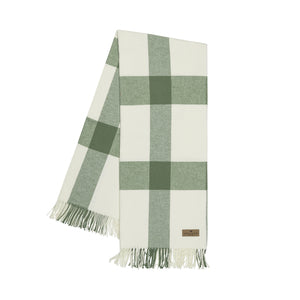 Wellington Plaid Throw - Olive