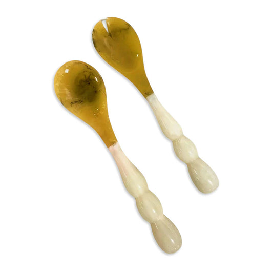 White Rio Salad Servers