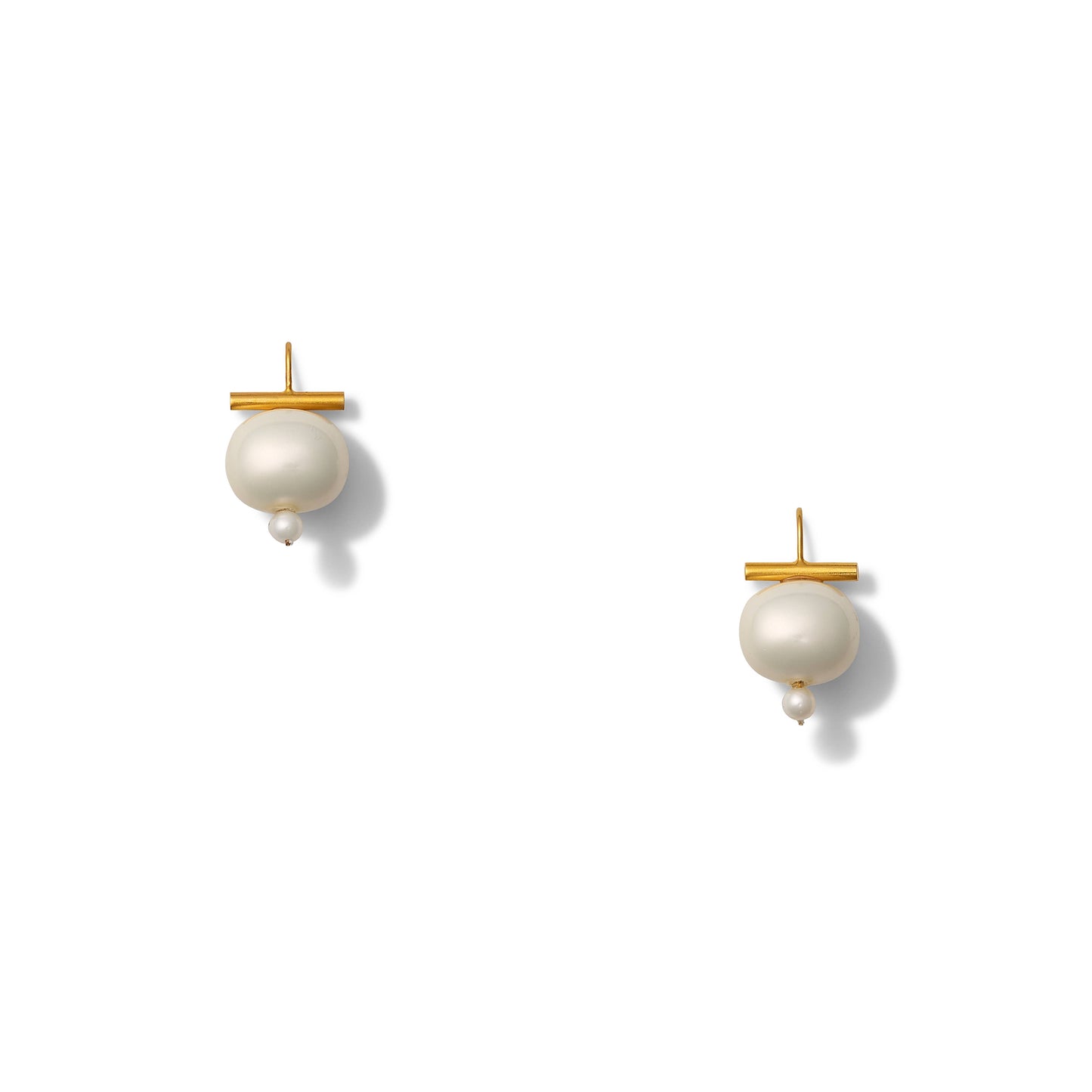 Pearl Pebble Dot Earrings