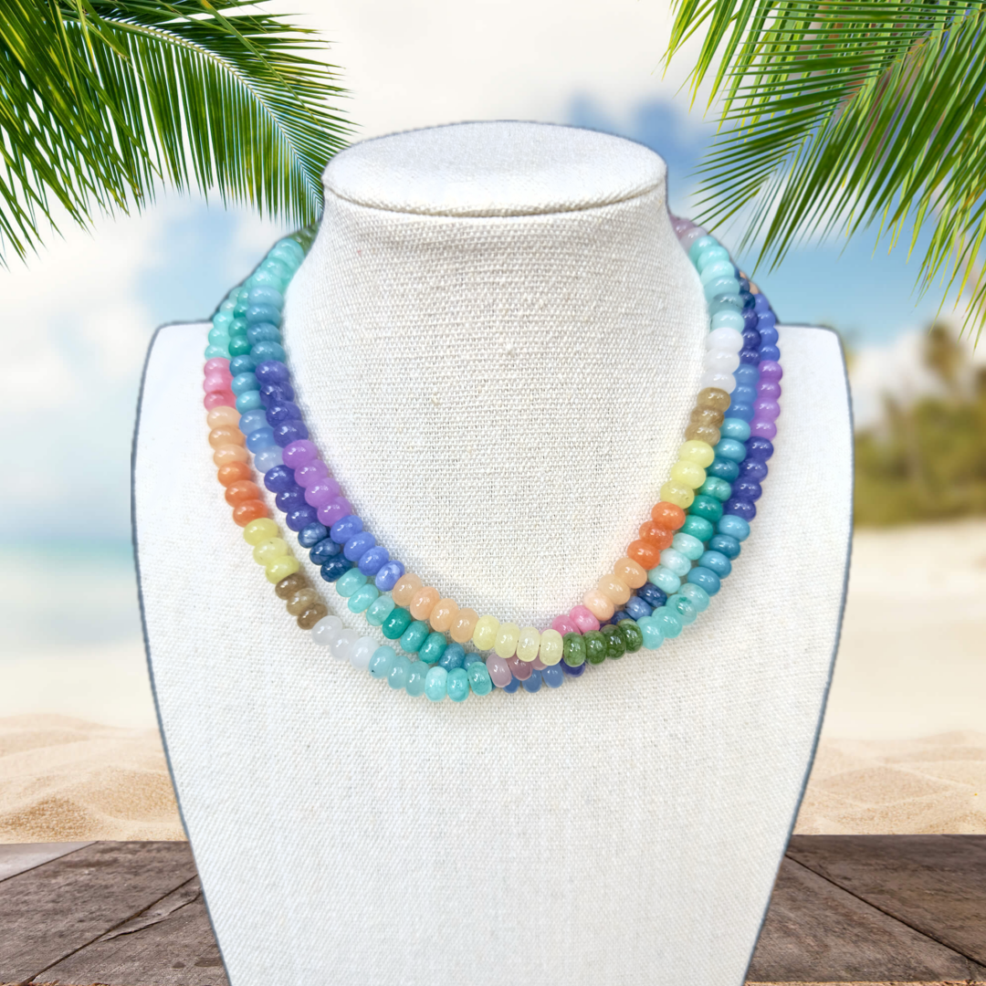 Paradise Beaded Necklace, 16”