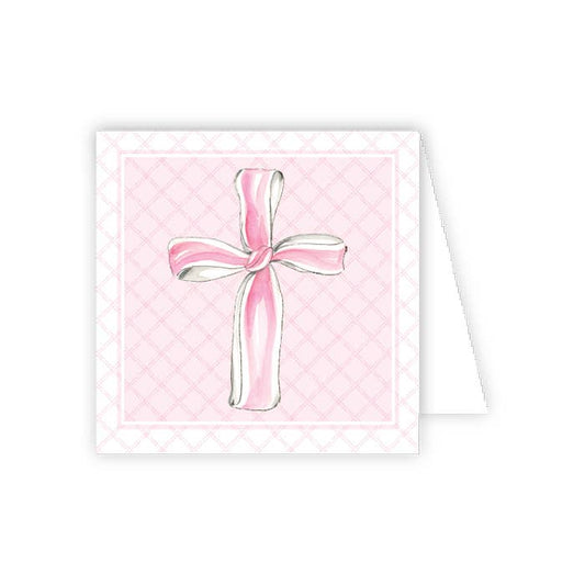 Pink Ribbon Cross Enclosure Card