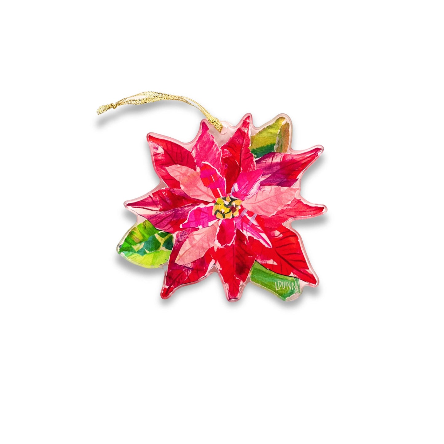 Poinsettia Acrylic Ornament