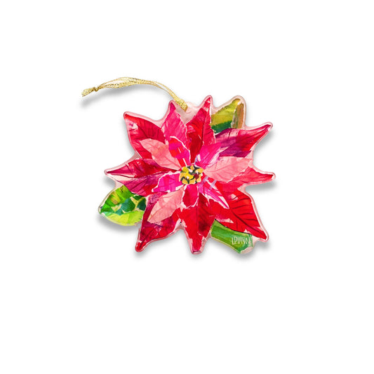 Poinsettia Acrylic Ornament